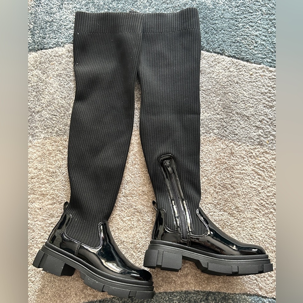 Women's Over The Knee Platform Thigh High Boots Fall Boots Lug Sole Size 6
